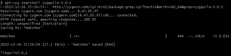 apt-cyg searchall example output